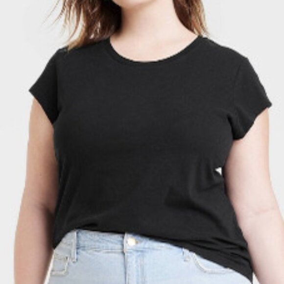 723-724 WOMENS XXL BLACK FITTED T-SHIRT BY UNIVERSAL THREAD - Picture 1 of 1